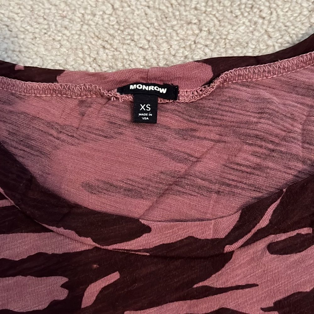Monrow red camo tee XS - Picture 3 of 4